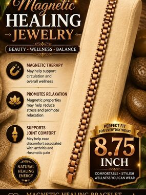 5.  Magnetic Healing Bracelet in Copper  Wellness Bracelet
